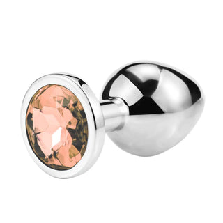 You are looking at an image of Smooth Aluminum Alloy Princess Plug 2.76 to 3.74 Inches Long, crafted for a safe and luxurious experience to transform your pleasure journey.