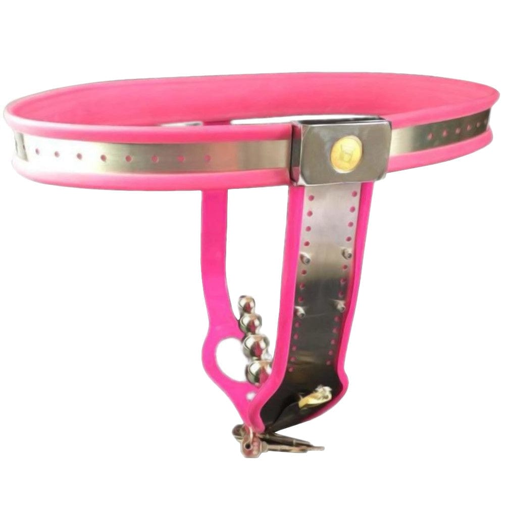 Here is an image of Total Submission Female Chastity Belt with stainless steel straps