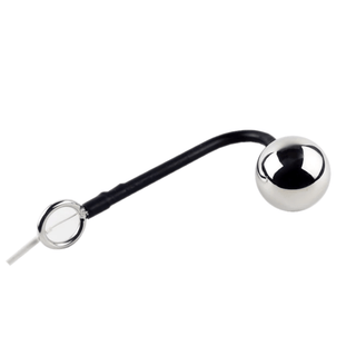 Take a look at an image of Anal Hook With Electric Stimulation, featuring two interchangeable threaded balls for customizable experience.