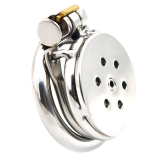 Flat Metal Male Inverted Male Chastity Cage
