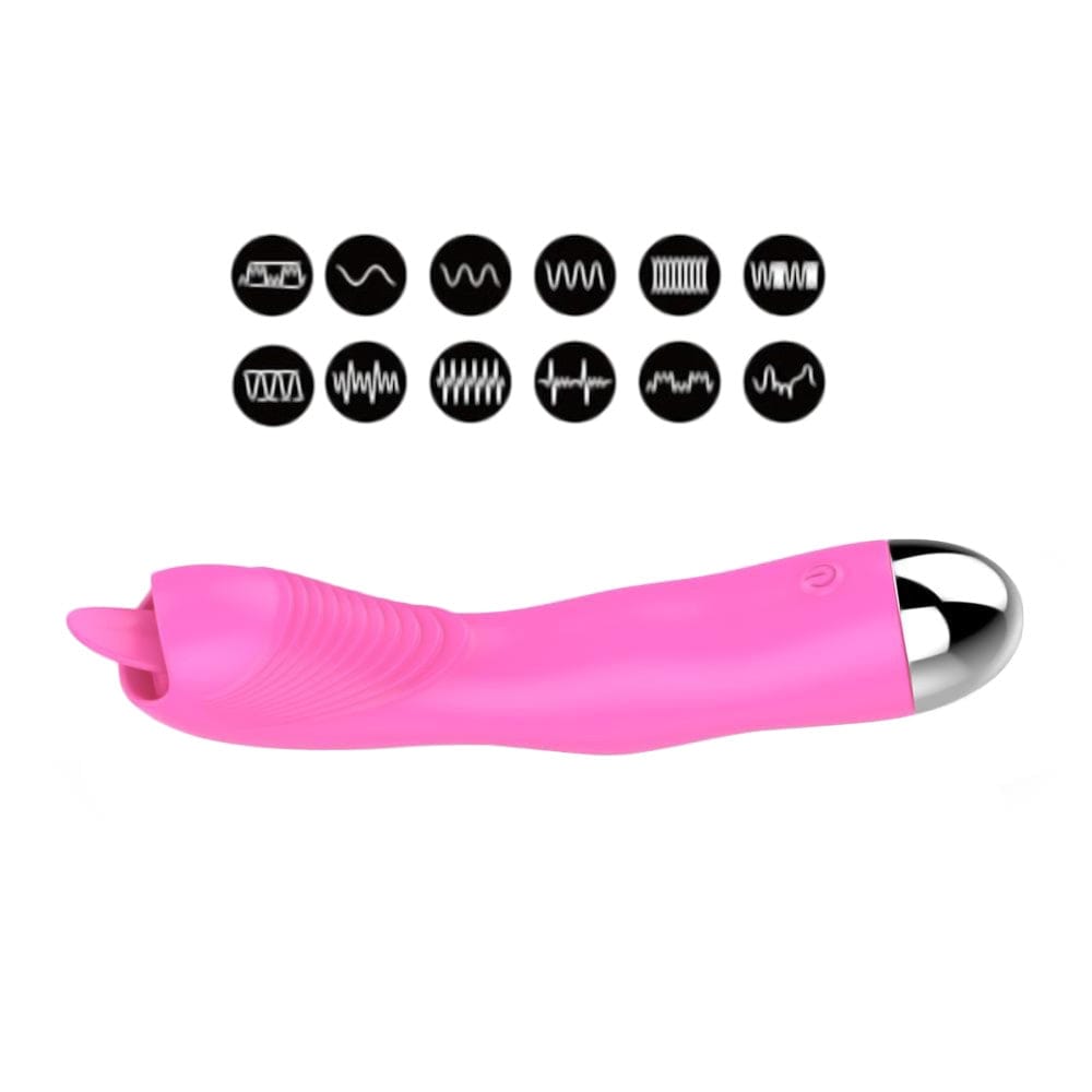 Explore the tongue-inspired design of this image of Go Deeper Clit Oral G-Spot Stimulator for intimate pleasure