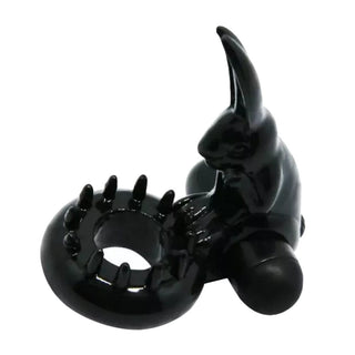 Take a look at an image of Erection Caretaker Bunny Cock Ring in seductive black with vibrator for satisfying stimulation.