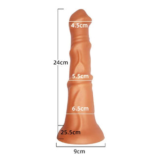A picture of a horse dildo with a lifelike aesthetic and soft, flexible material that adapts to your body for comfort, ideal for those who appreciate a substantial presence.