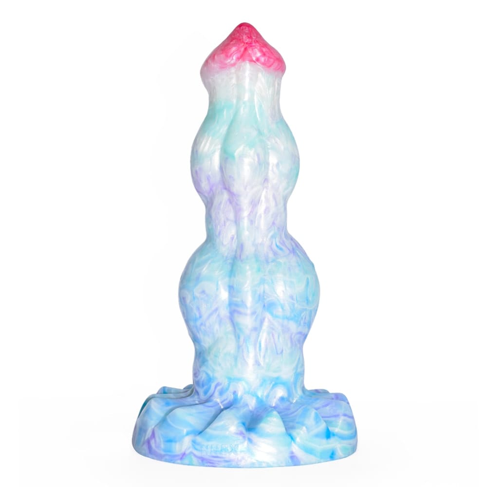 Take a look at an image of Thick Knotted Ice Dog Giant 8.1 Inch Werewolf Dragon Dildo Sex Toy For Women.