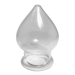 Featuring an image of Big Tit-Shaped Glass Butt Plug Large Tunnel 4.76 Inches Long Toy with unique tit-shaped design for enhanced pleasure.
