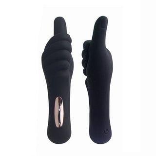 Thumbs Up Hand Vibrator in beige color made from luxurious silicone material