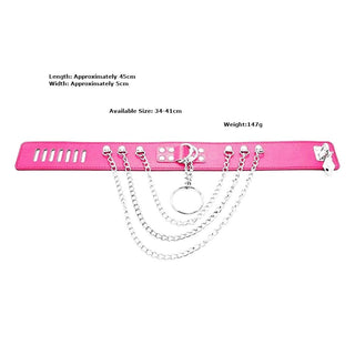 This is an image of the pink collar with adjustable size for a perfect fit and enhanced experiences.