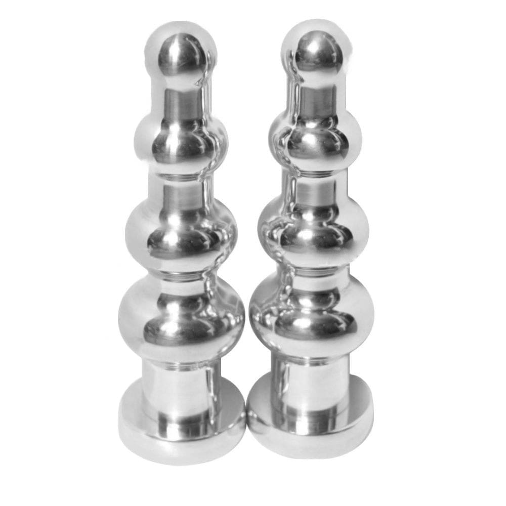 What you see is an image of Gradual Dilation Metallic Rectal Beads, a stainless steel pleasure device with unique sensation beads for escalating thrills.