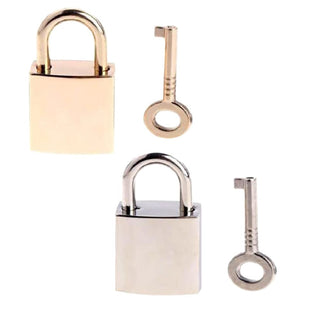 Pictured here is an image of Premium Chastity Lock and Key in elegant gold finish, symbolizing submission and luxury.
