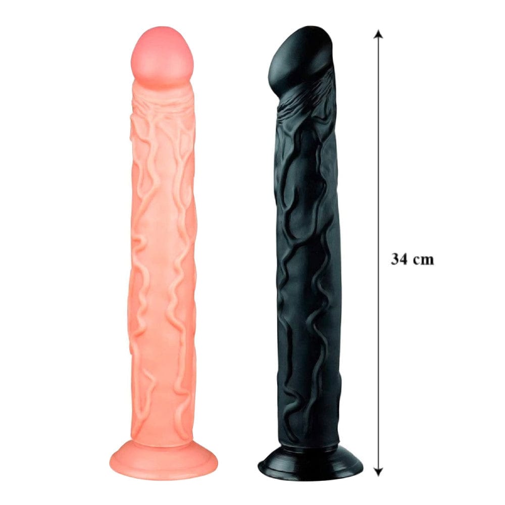 This is an image of the Extreme Anal Dildo Superb 14 Inch Long With Suction Cup, a toy designed for pleasure and hygiene maintenance.