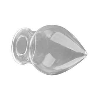 Big Tit-Shaped Glass Butt Plug Large Tunnel 4.76 Inches Long Toy
