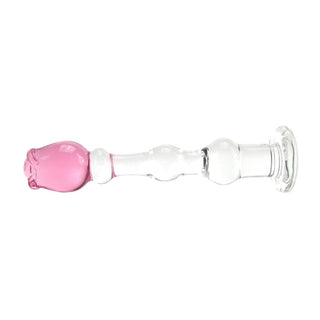 An elegant and graceful 7.87-inch Glass Dildo with varying girths of beads for pleasurable sensations.