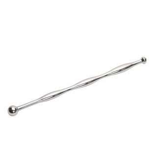 Large Tipped Urethral Sound - An image of a stainless steel Prince Wand with beaded design for intense sensations.