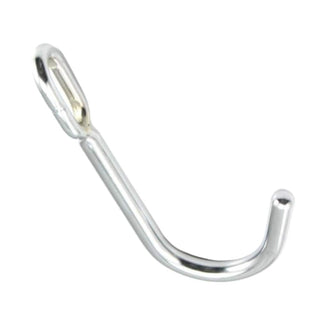 J-Contoured anal hook with 9.84-inch length and 0.47-inch width for BDSM play.