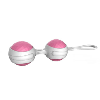 Here is an image of Pussy Trainer Vibrating Kegel Balls 2pcs Set, crafted from high-quality silicone and ABS materials for comfort and safety during use.