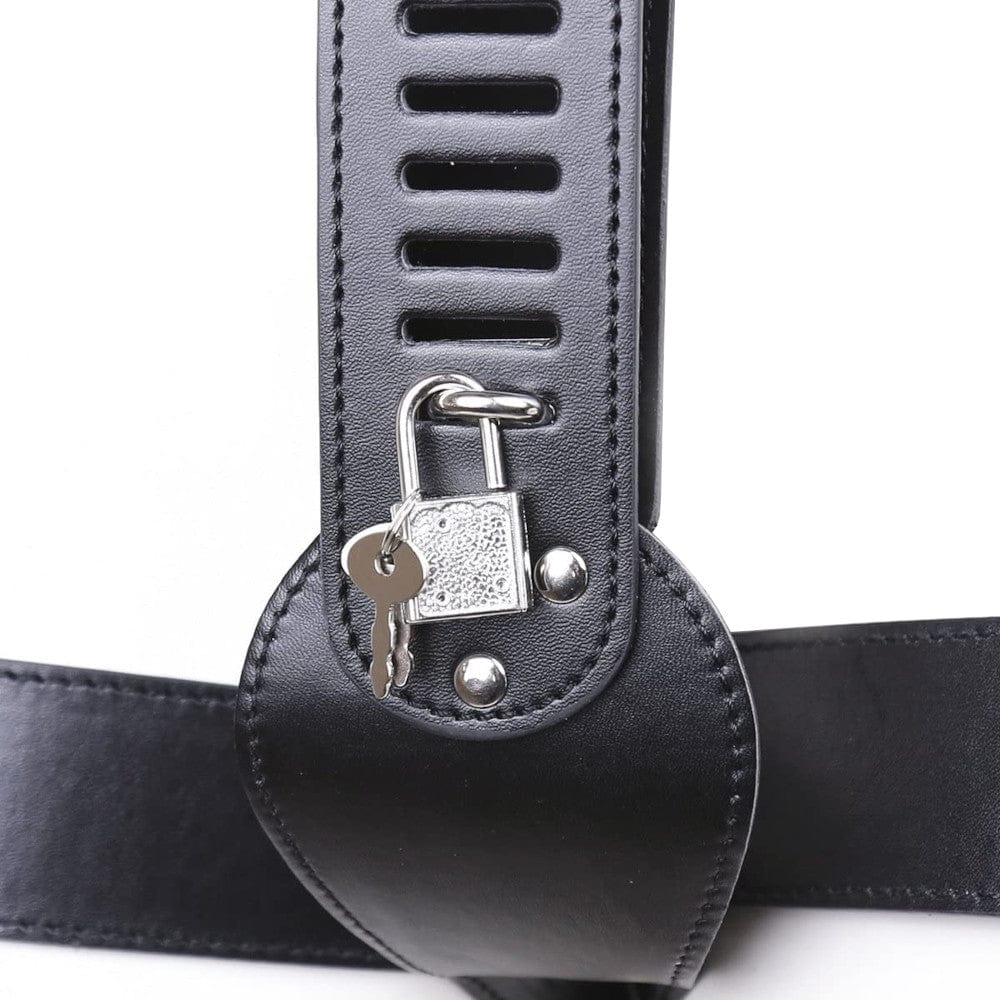 Presenting an image of the Adjustable Black Febelt as a symbol of devotion and dedication in a relationship dynamic.