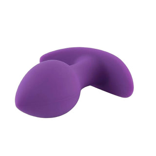 What you see is an image of a sleek and petite purple silicone butt plug for beginners.