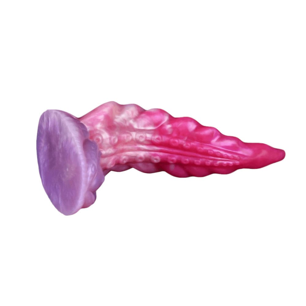 This is an image of a long, thick tentacle dildo with intense textures, designed for deep pleasure and g-spot stimulation.