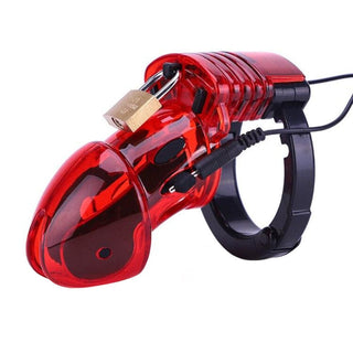 Observe an image of Electric High Intensity Shock Chastity Cage with a cage length of 3.94 inches.