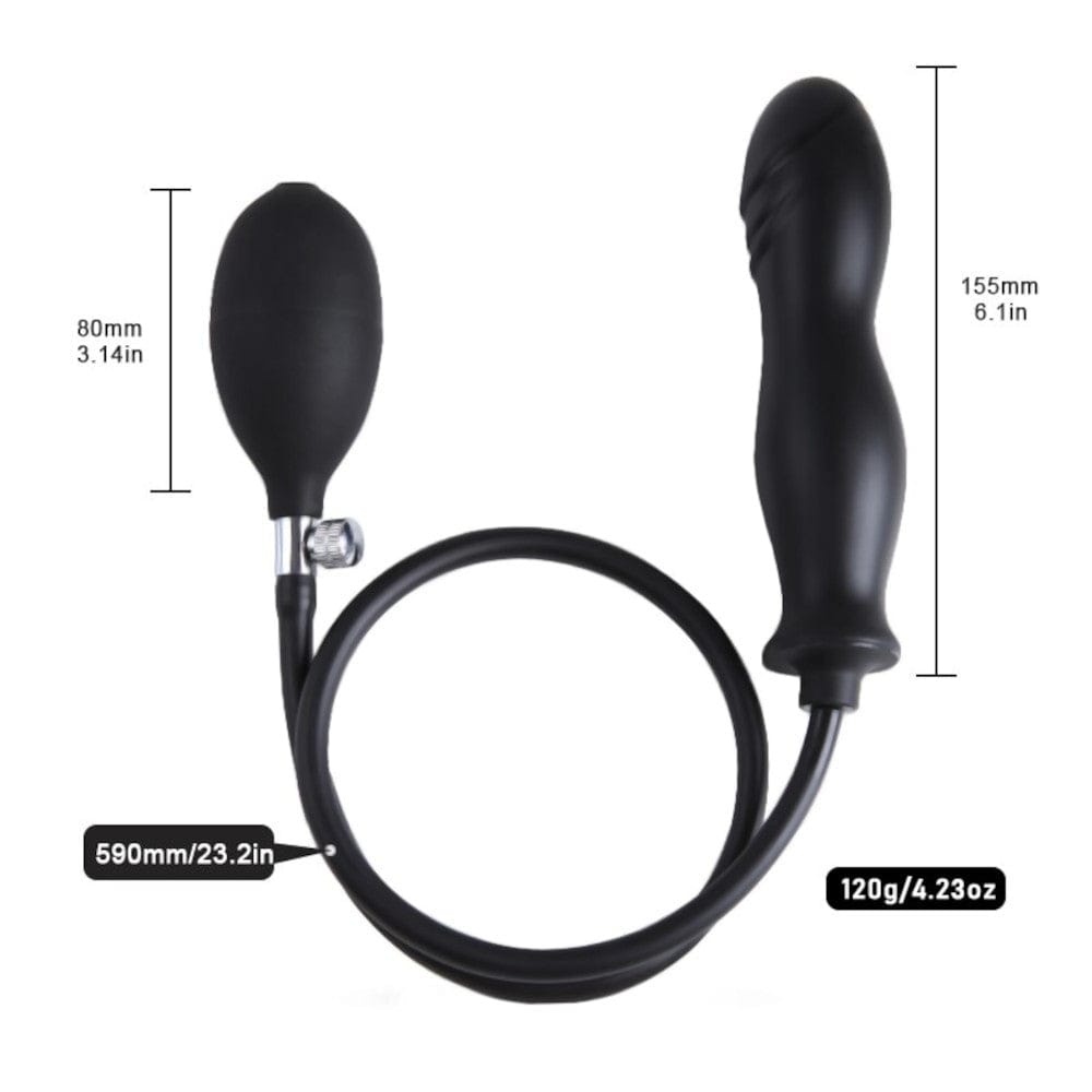 A visual representation of the innovative Curvy Cock Prostate Stimulating Inflatable Plug Men Silicone for new realms of sensation.