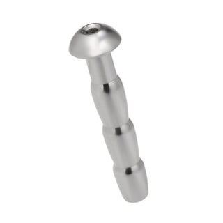 Hollow ribbed stainless steel penis plug with 10mm diameter