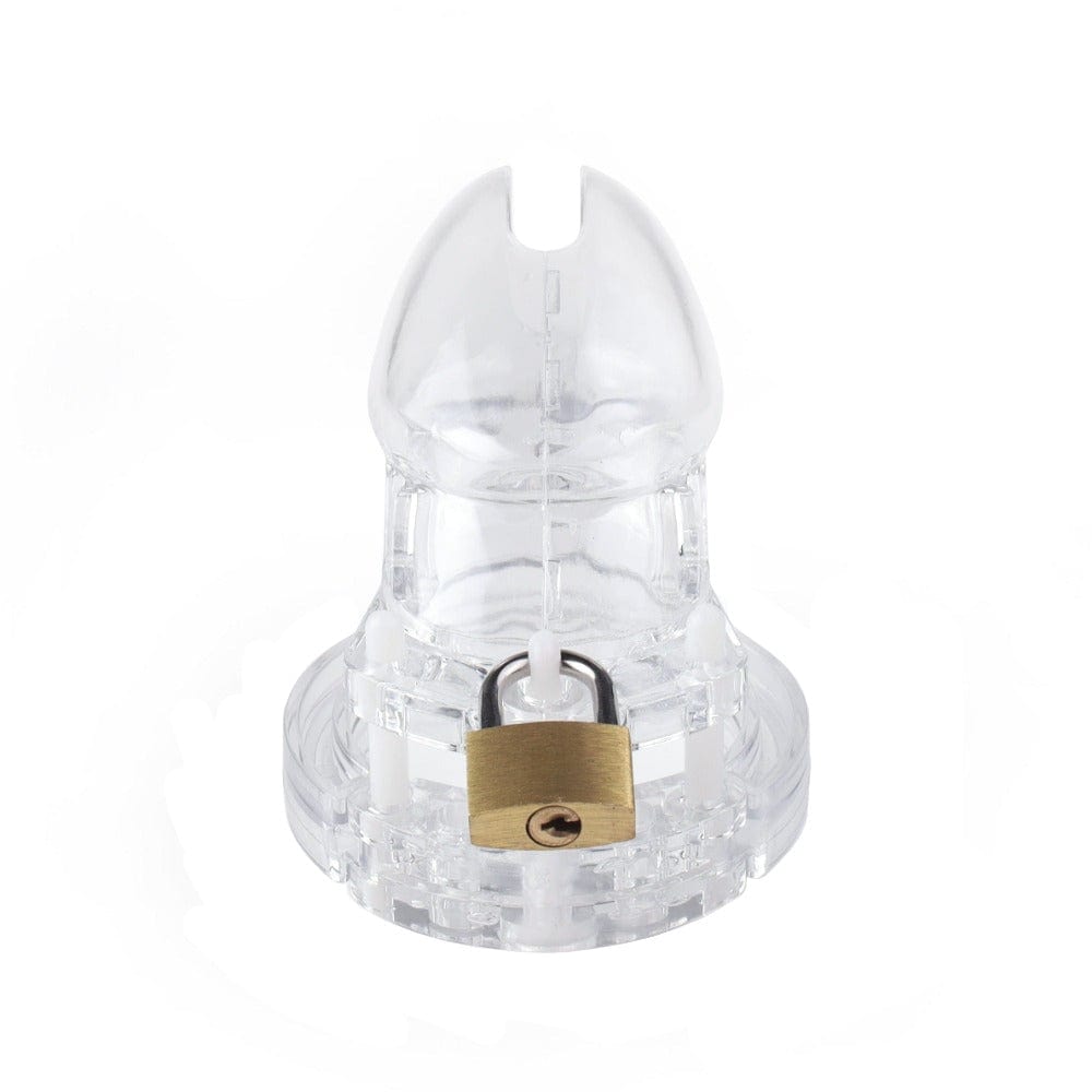 Observe an image of Cum Spectator Resin Cage highlighting its seamless design for style, durability, and functionality, suitable for those seeking a secure yet lightweight option.