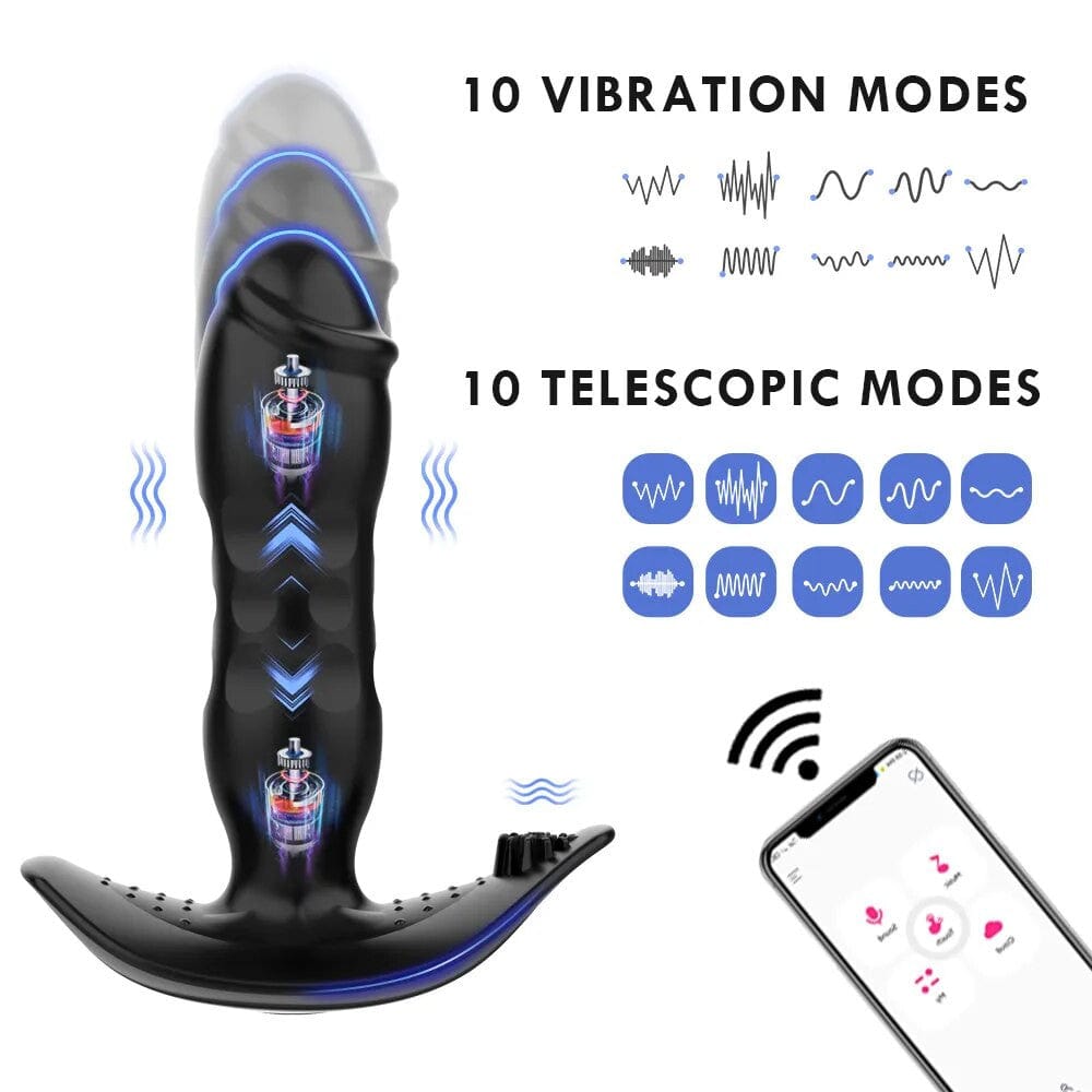 In the photograph, you can see an image of a Bluetooth Anal Massager measuring 6.02 inches in length and 1.50 inches in width.