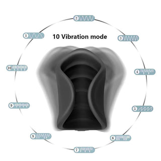 This is an image of Revitalizing Pocket Pussy 10-Speed Penis Stroker Vibrator, a silicone stroker vibrator designed for comfort and safety.