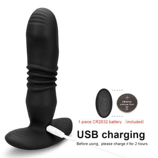 View the USB charging feature in this image of the Targeted Thrusting Massager Aneros Butt Plug Anal Vibrator.
