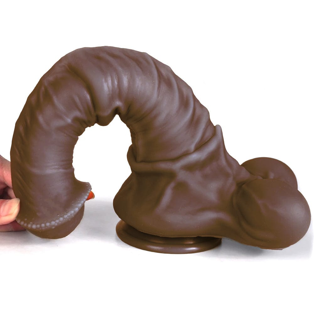 A visual depiction of the Regal Chocolate Horse Dildo, a majestic toy poised to take you on an extraordinary journey into the world of pleasure.