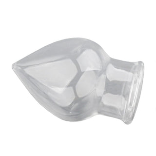 Transparent glass butt plug with a tantalizing weight for a symphony of sensation.