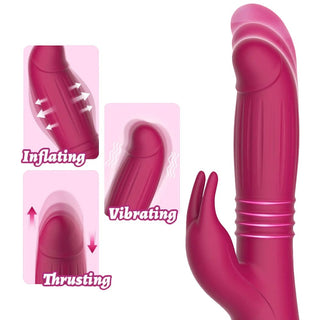 Experience wild sensations with this rechargeable thrusting vibrator dildo made from medical-grade silicone.