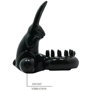 Erection Caretaker Bunny Cock Ring made of silicone, dimensions: Cock Ring - 2.48 inches, Vibrator - 1.77 inches, Width - 1.38 inches.