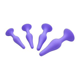 Image of Silicone Plug 4pcs Anal Training Kit showcasing different sizes and shapes for a unique sensation.