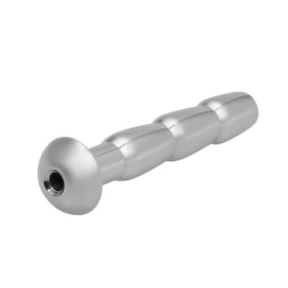 Ribbed stainless urethral dilator penis plug with 11mm diameter for versatile sensations