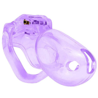Pictured here is an image of The Subtle Delight Sissy Chastity Restraint in purple color