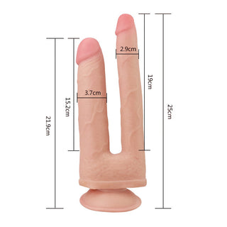 Double Penetration 9 Inch Soft Dildo: Experience double the fun with this silicone toy.