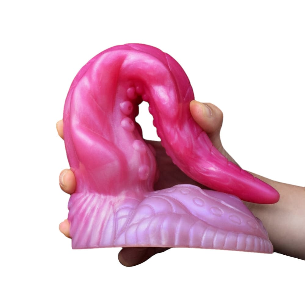 Photo of a tentacle-shaped dildo crafted from flexible silicone, with a unique design for fulfilling deep, dark fantasies.