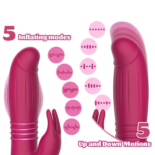 Image of the Monster Series Large Thrusting Vibrator Dildo with 5 inflating modes for increased girth and fullness.