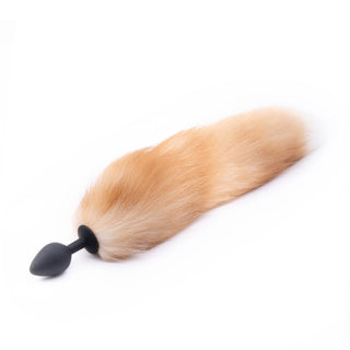 Featuring an image of the Fox Tail plug with a long 17 fluffy tail for seductive role play.