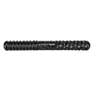 Take a look at an image of Double Ended Dragon Samurai 11 Inch Ribbed Toy, a ribbed dildo designed to fulfill your samurai fantasy and provide 11 inches of pleasurable fun.