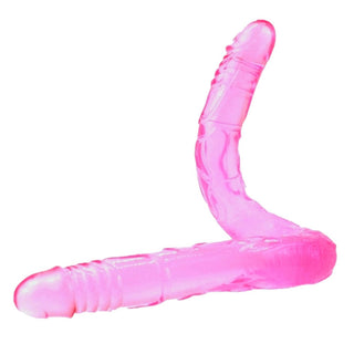 Observe an image of the flexible and body-safe double-headed dildo for extreme stimulation.