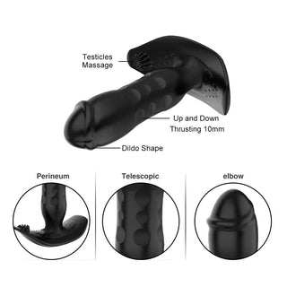 This is an image of a Bluetooth Anal Massager in black, purple, and rose colors.