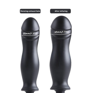 This is an image of Curvy Cock Prostate Stimulating Inflatable Plug Men Silicone crafted from premium silicone material.