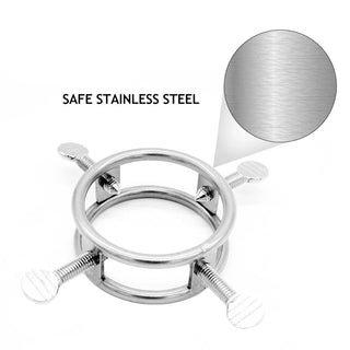 Pictured here is an image of Torture Stimulation Silver Ring, made from stainless steel for strength and durability, providing a smooth sensation against the skin.