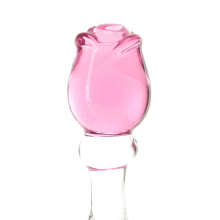 Charming 7" Glass Rose Dildo