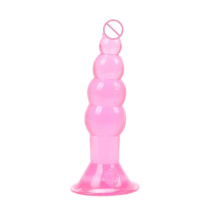 Six silicone jelly dildos in different dimensions and shapes for exciting anal play.