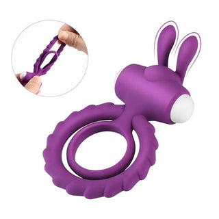A picture of Naughty Bunny Vibrating Cock and Ball Ring ideal for stiffer and long-lasting boners during hardcore action.