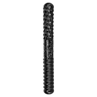 Here is an image of 11-inch ribbed dildo with dual ends offering exhilarating sensations, like being caressed by a skilled samurai warrior.