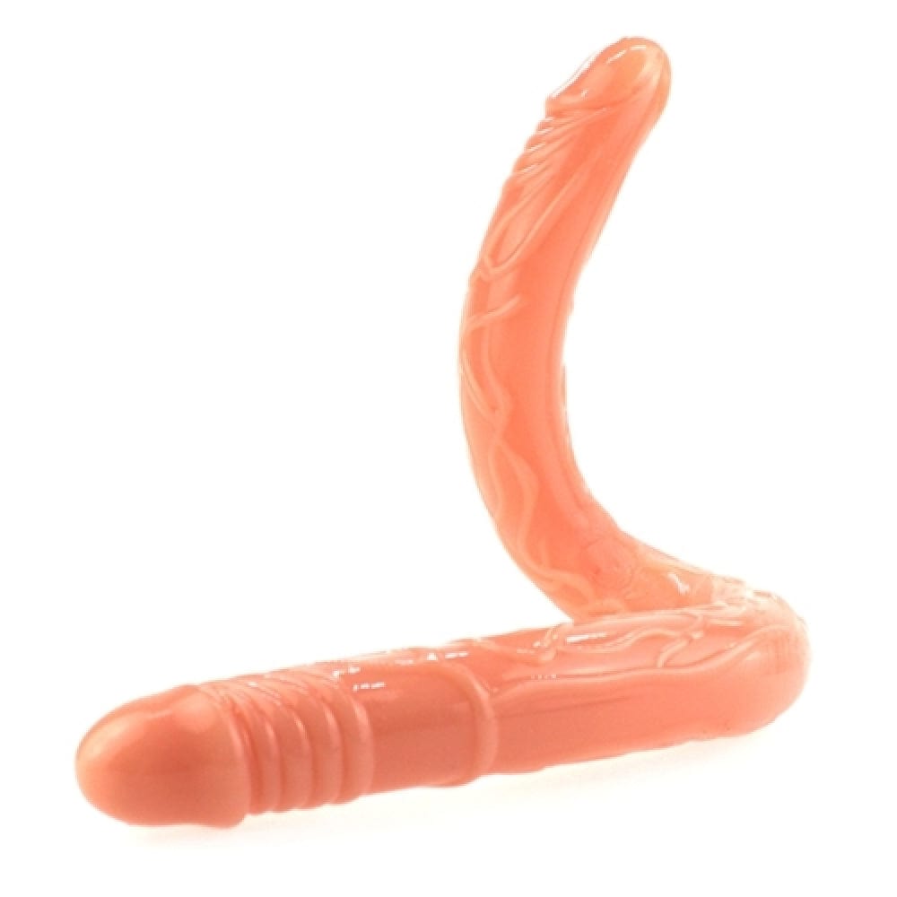 This is an image of the double-headed dildo crafted from hypoallergenic material for a realistic feel.